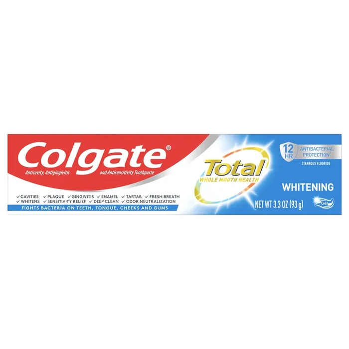 Colgate Total Whitening Toothpaste Gel, 3.3 oz.