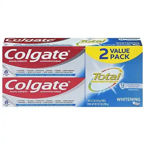 Colgate Total Whitening Toothpaste Twin Pack – 2-5.1 Oz