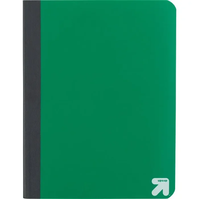 College Ruled Green Composition Notebook – up&up™ 7.5×9.75″, 70 Pages, Flexible Cover, Tween & Child Audience
