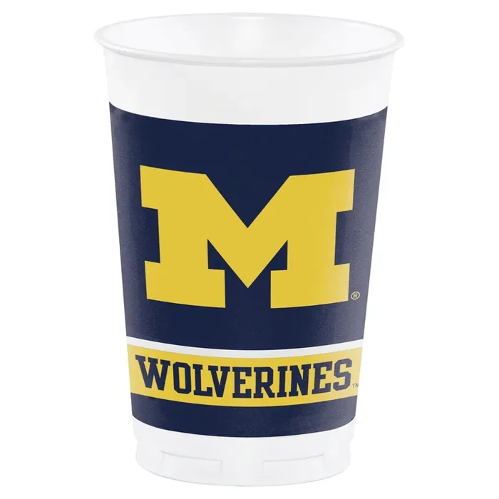Collegiate University of Michigan Plastic Cup