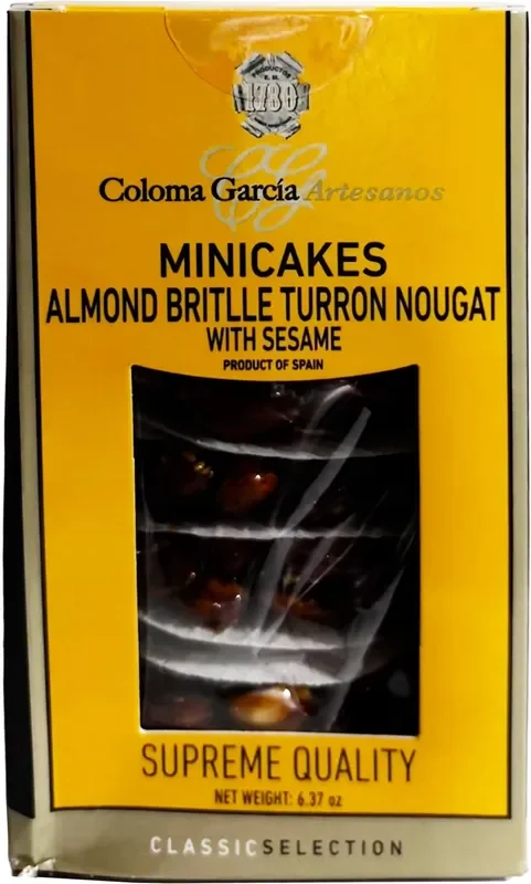Coloma Garcia Mini Cake Almond Brittle Turron Nougat with Sesame