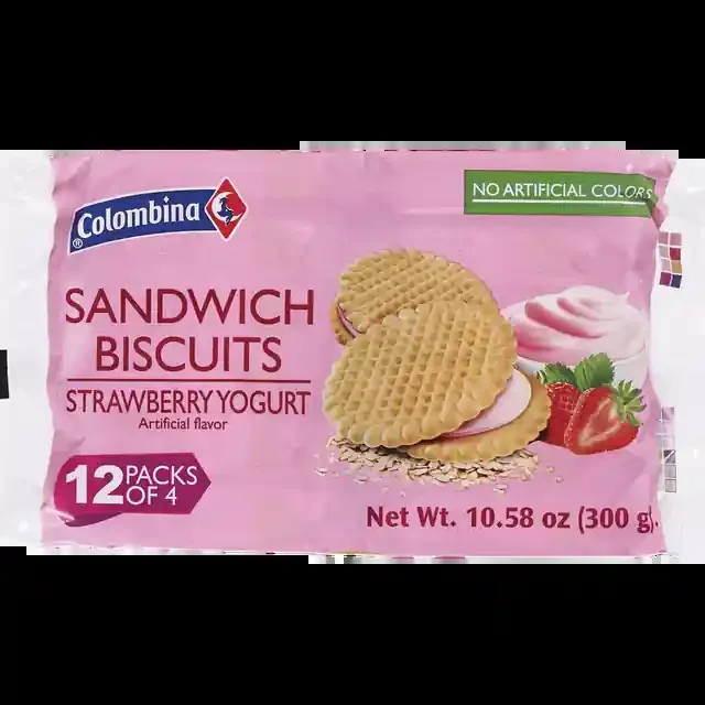 Colombina Brinky Lemon Sandwich Cookies 12 – 4 Cookie Packs