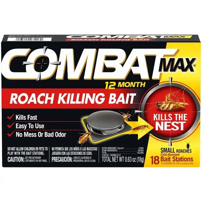 Combat Max 12 Month Roach Killing Bait Small Roach Bait Station – 18ct