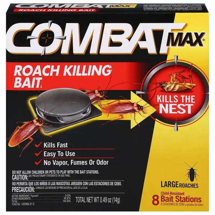 Combat Max Large Roach Killing Bait, 8 Ct