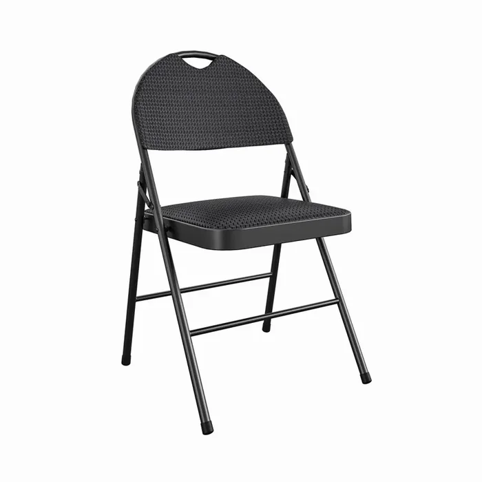 Comfort Fabric Folding Chair – Black