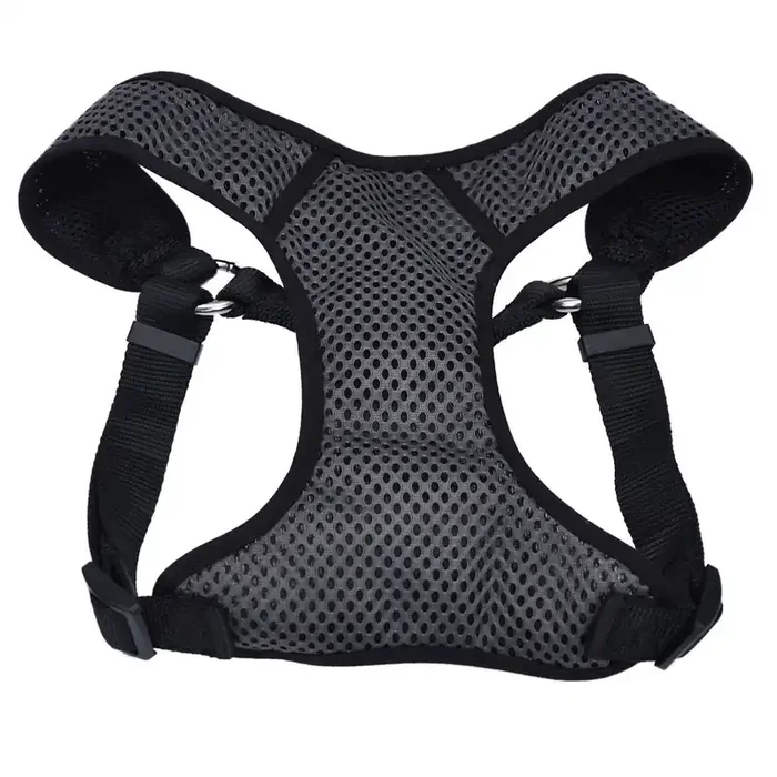 Comfort Soft Sport Wrap Adjustable Dog Harness, Grey with Black, X-Small – 5/8″ x 16″-19″ 7-10 lb