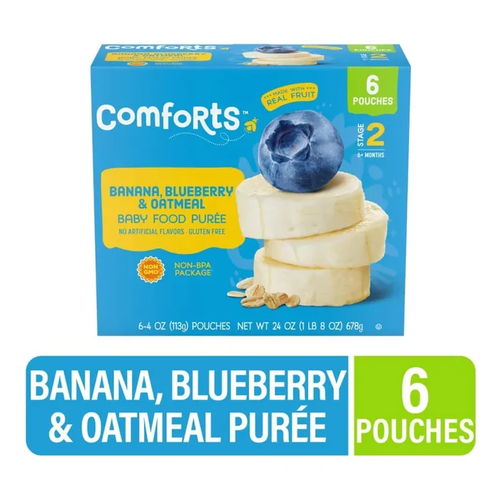 Comforts Banana Oat Blueberry Pouch