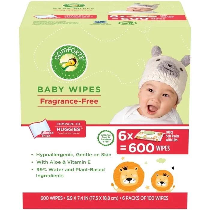 Comforts Fragrance-Free Baby Wipes Soft Packs