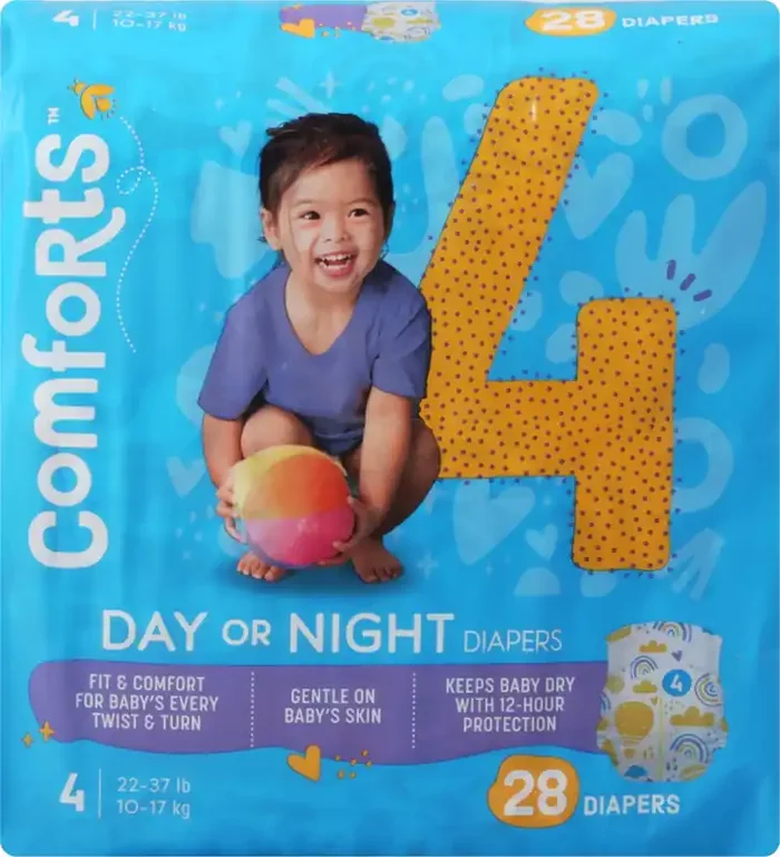 Comforts Size 4 Day Or Night Baby Diapers