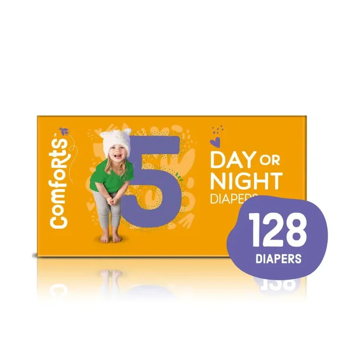 Comforts Size 5 Day Or Night Diapers Super Value Box