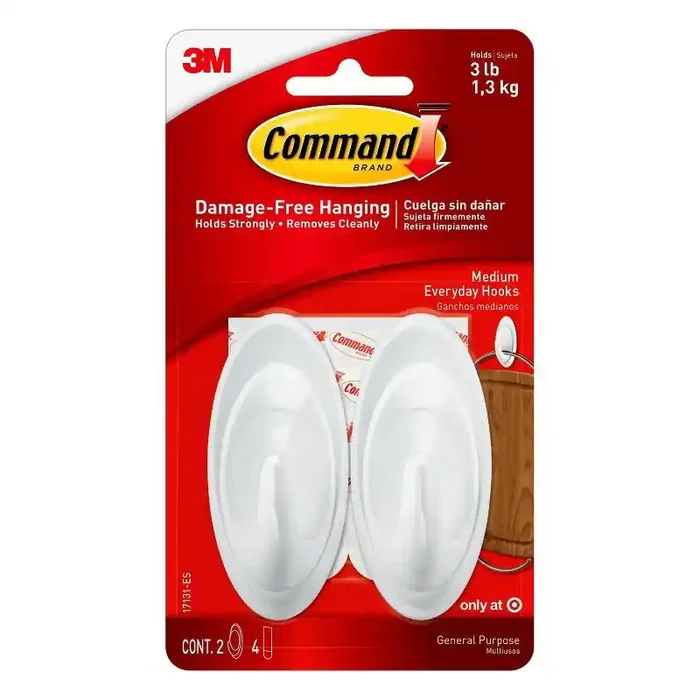 Command Medium Designer Hooks White