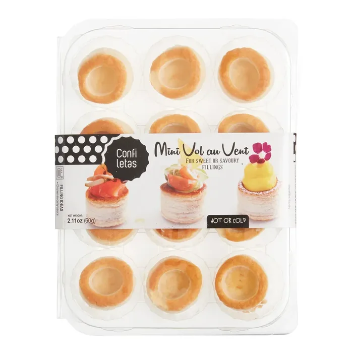 Confiletas Mini Puff Tart Shells 12 Piece