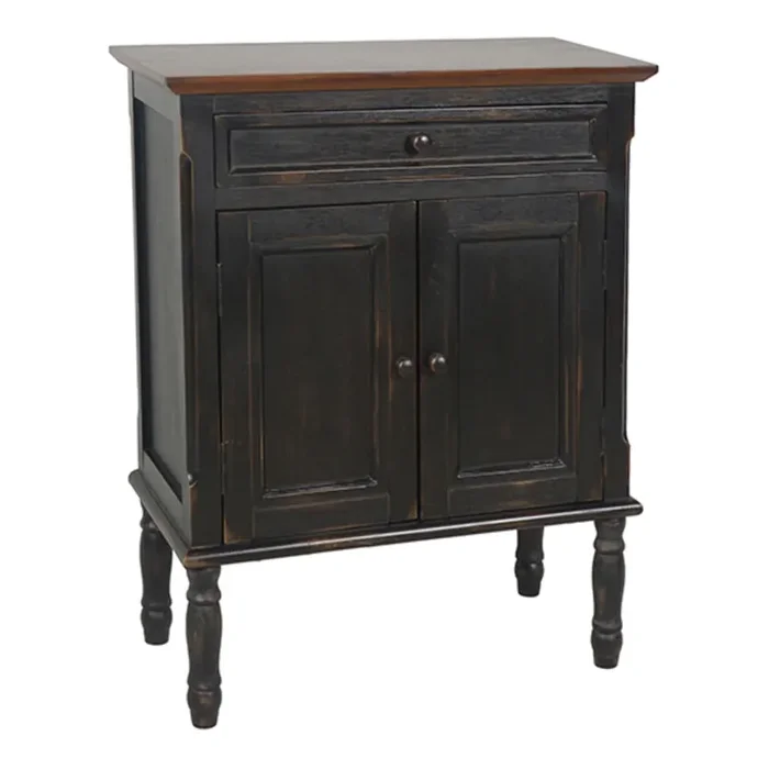 Conway Distressed Wood Storage Cabinet