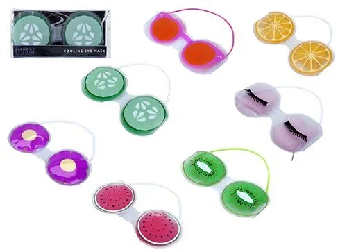 Cooling Eye Mask Frosted With Colour Print 8 Assorted – Case of 24