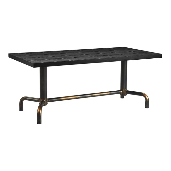 Cooper Black and Gold Industrial Dining Table