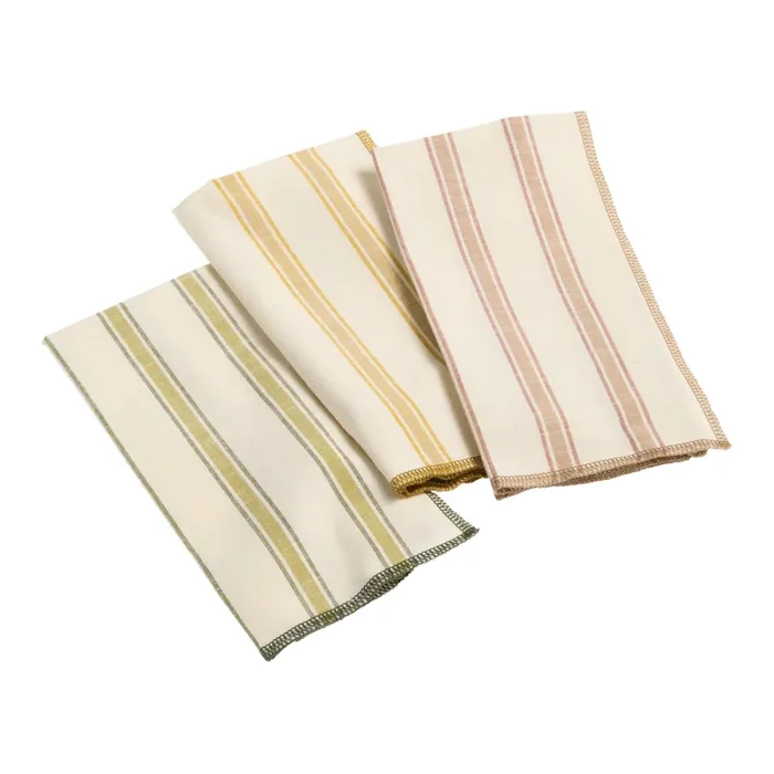 Cotton Woven Stripe Napkin Set of 4