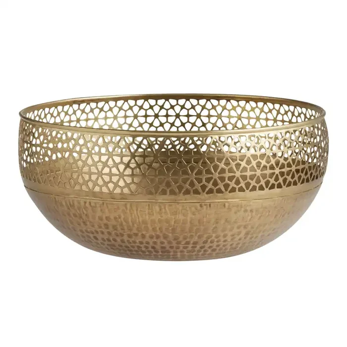 CRAFT Dua Gold Metal Laser Cut Bowl Decor