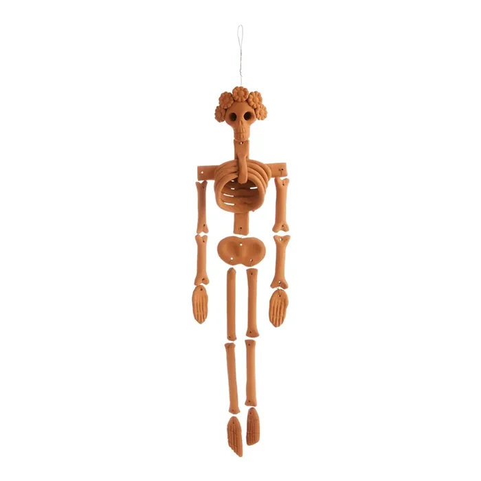CRAFT Los Muertos Terracotta Female Skeleton Hanging Decor