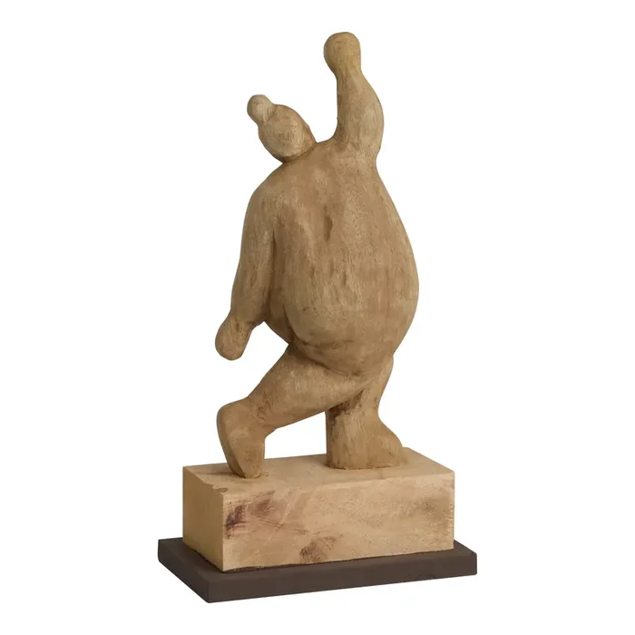 CRAFT Natural Wood Yoga Lady Reverse Warrior Decor