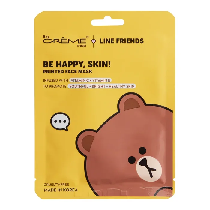 Creme Shop Line Friends Be Happy Korean Beauty Sheet Mask