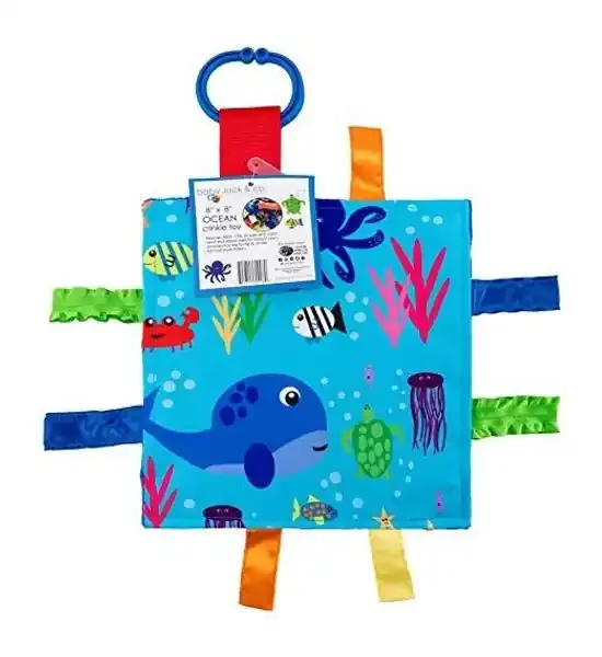 CRINKLE TAG SQ 8X8 OCEAN FISH
