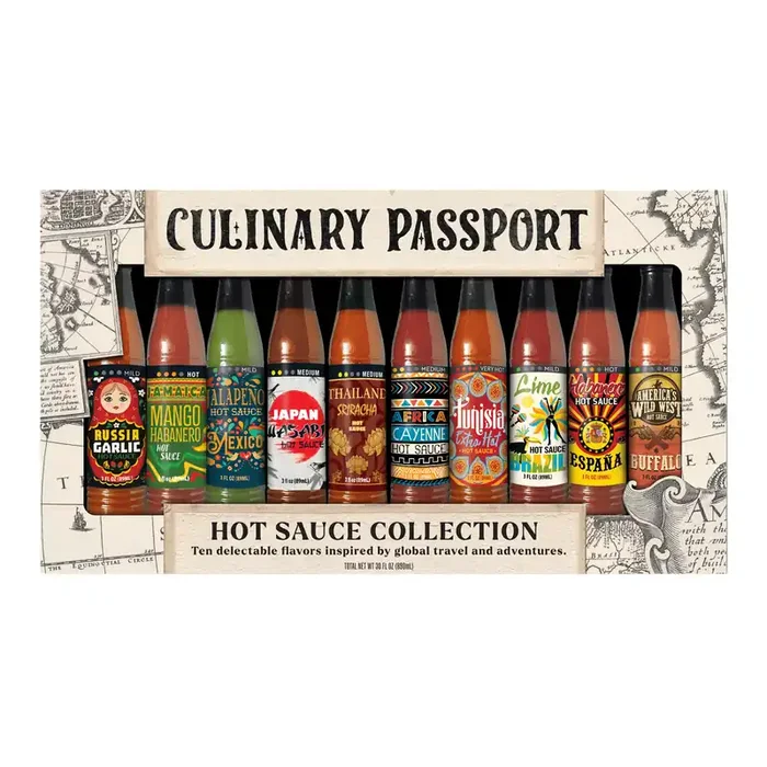Culinary Passport Hot Sauce Collection Gift Set 12 Pack