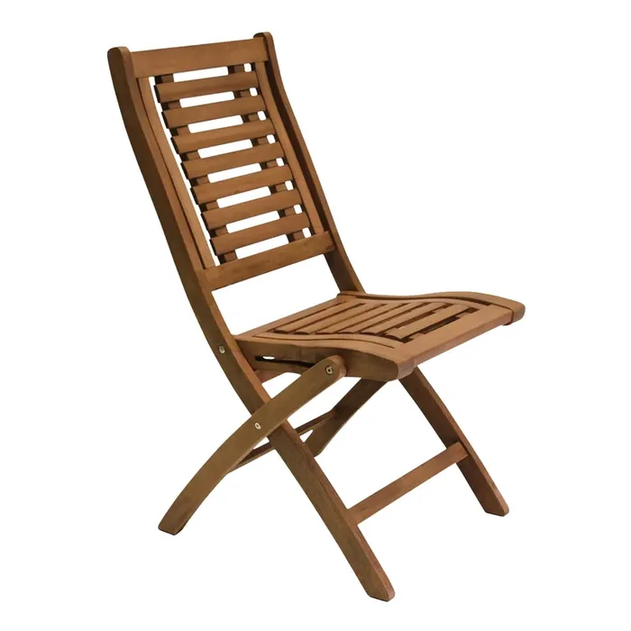 Danner Eucalyptus Wood Folding Outdoor Dining Chair Set of 2