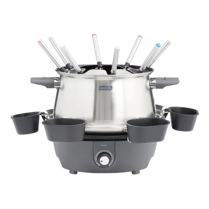 Dash Gray Deluxe Fondue Maker Set