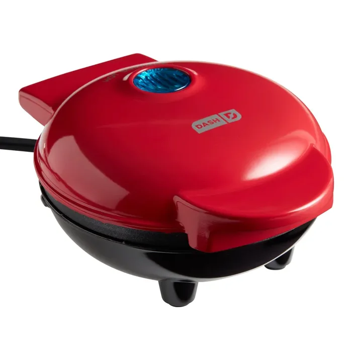 Dash Red Mini Nonstick Waffle Maker