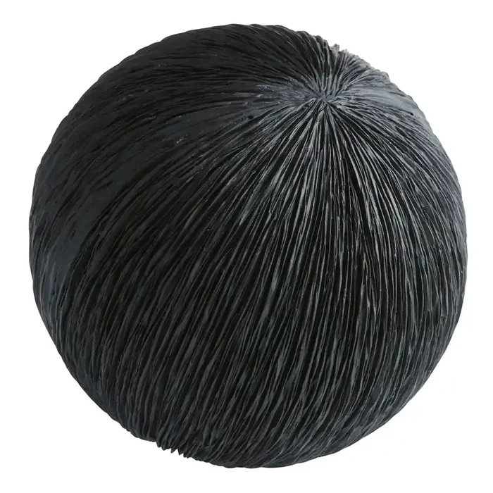 Dasha Black Textured Resin Ball Decor
