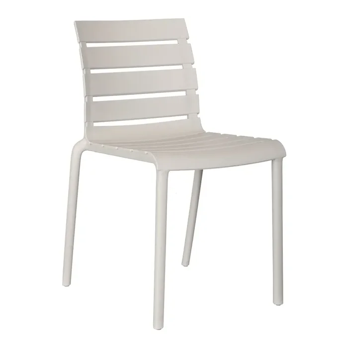 Dayton Slatted Outdoor Stacking Chair 2 Piece Set