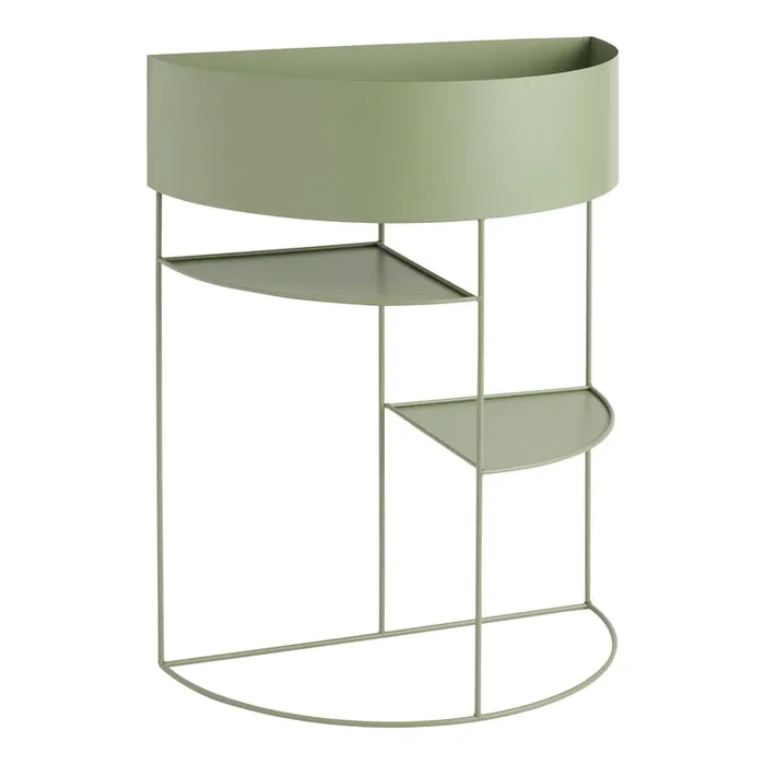 Debbie Sage Green Metal Tiered Plant Stand