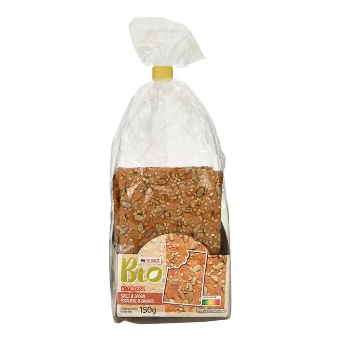 Delhaize Organic spelt and grain crackers