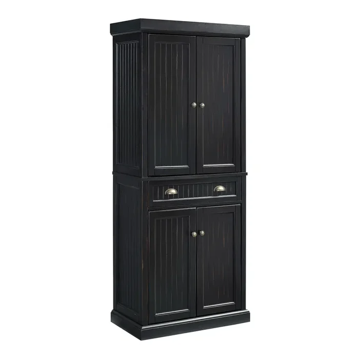 Delmar Distressed Wood Kitchen Pantry Cabinet
