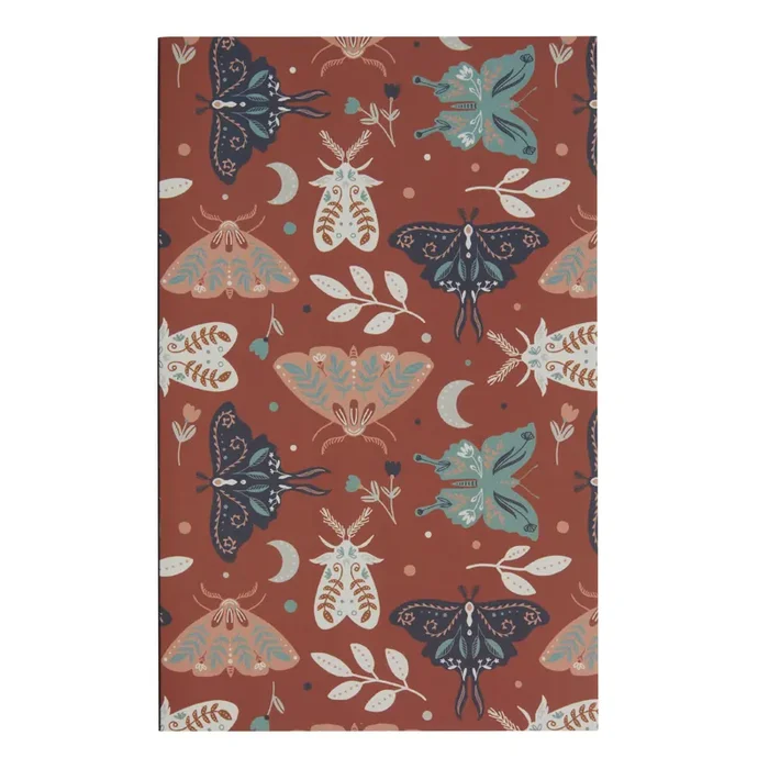 Denik Red Folk Moths Classic Layflat Journal