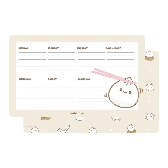 Denik x Smoko Lil B Dumpling Weekly Desktop Notepad