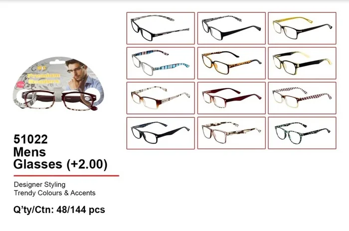 Designer Mens Reading Glasses +2.00