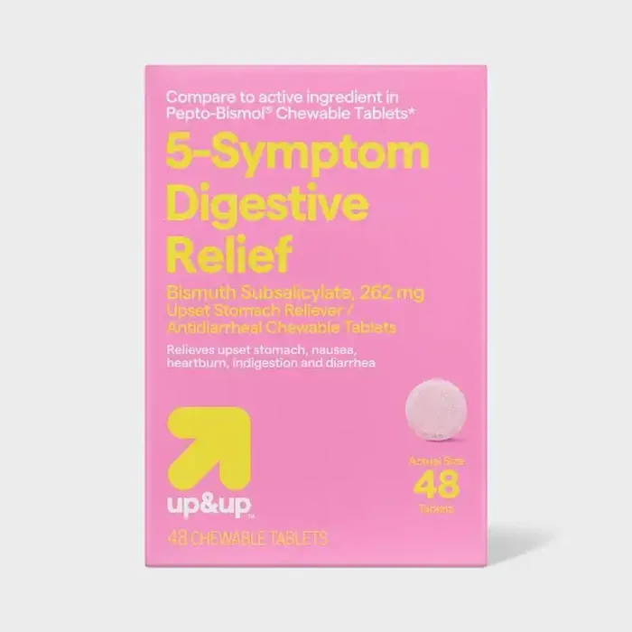 Digestive Relief Chewable Bismuth Tablets – 48ct – up&up™