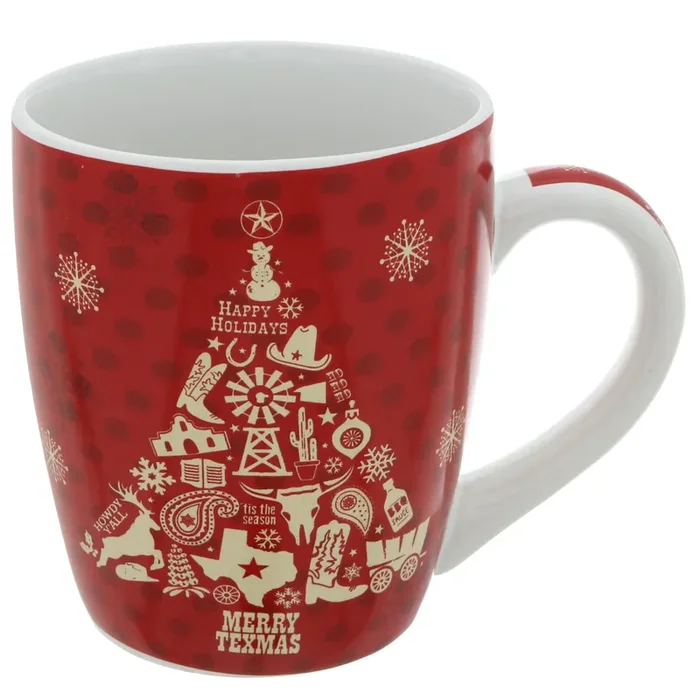 Dining Style Lone Star Christmas Stoneware Mug, Designs May Vary