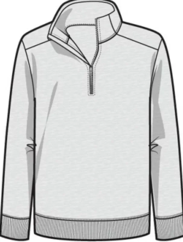 Dip 1/4 Zip Spacedye Long Sleeve Knit Shirt