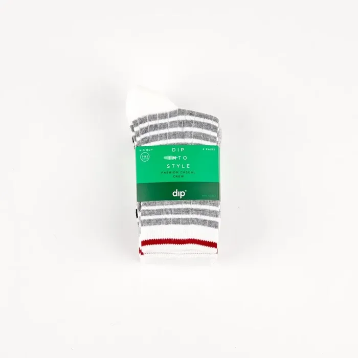 Dip Into Style Fashion Casual Crew Boy‘s Socks – Stripe
