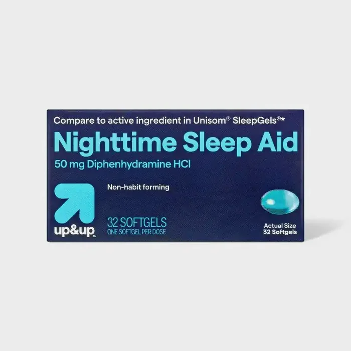 Diphenhydramine HCl Maximum Strength Nighttime Sleep Aid Softgels – 32ct – up&up™