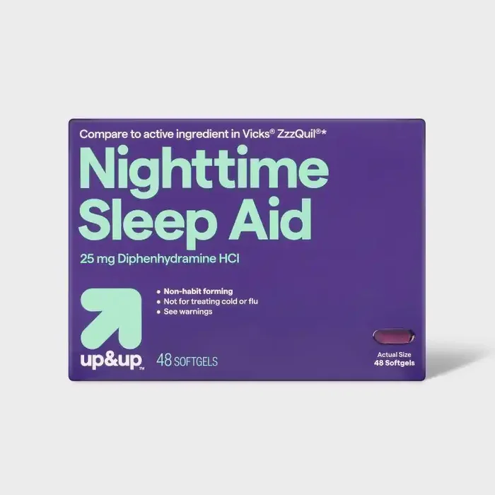 Diphenhydramine HCl Nighttime Sleep Aid Softgels- 48ct – up&up™