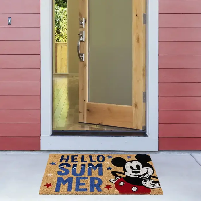 Disney 18-in x 30-in Multiple Colors Coir Coir Non-Slip Grip Indoor or outdoor Decorative Patriotic Door Mat