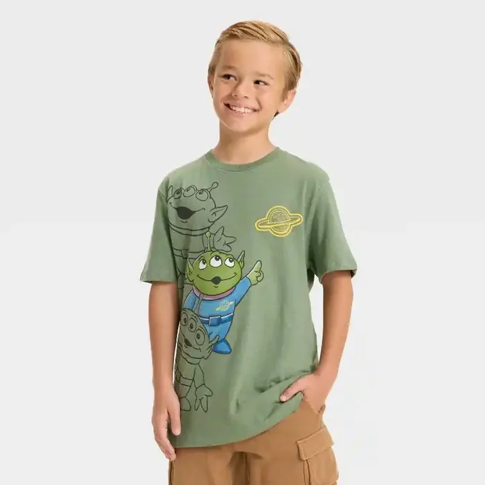 Disney Boys‘ Toy Story Aliens Short Sleeve Graphic T-Shirt – Green M