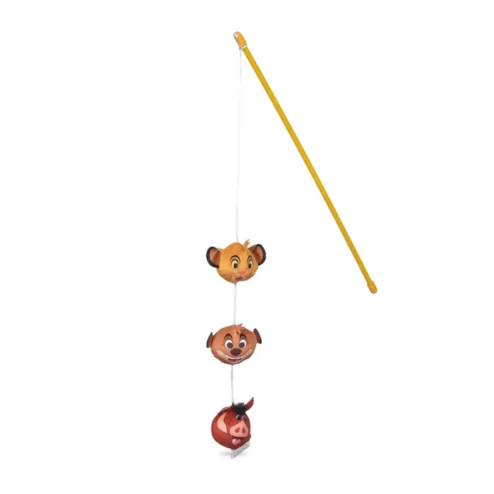 Disney for Pets The Lion King Simba, Timon, Pumbaa Wand Cat Toy – Catnip