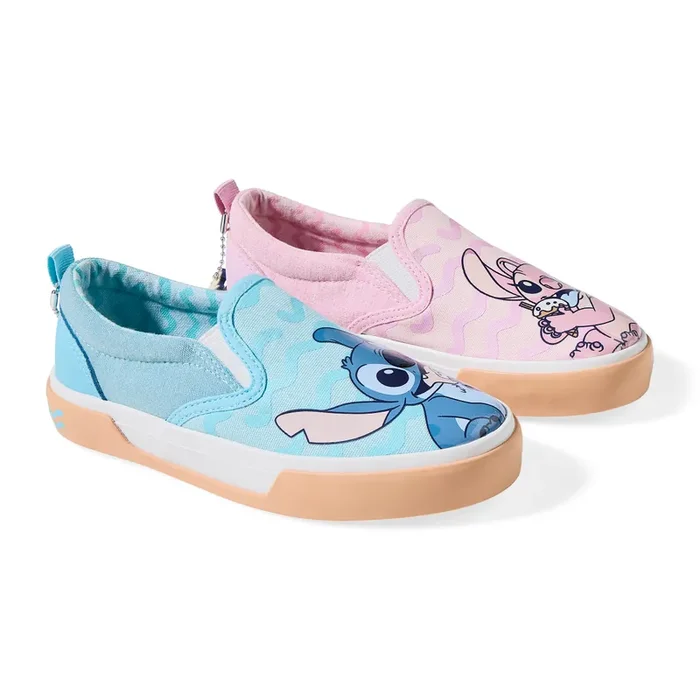 Disney Girls Lilo & Stitch Slip On Shoes, Blue/Pink, Size 13