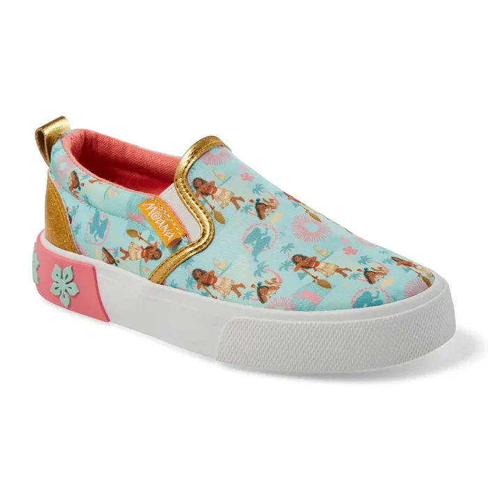Disney Girls Moana Slip On Shoes, Blue, Size 1