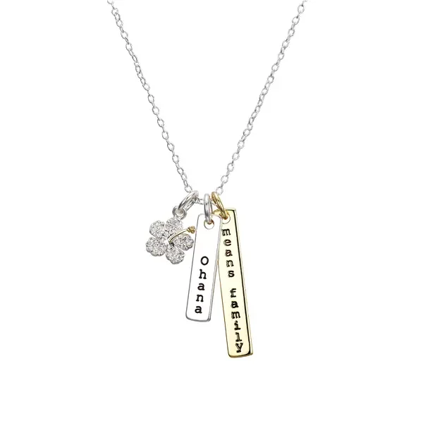 Disney LARocks Disney Ohana Multi Charm Necklace