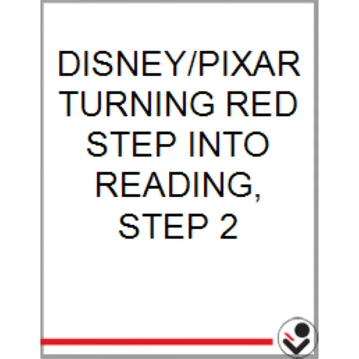 Disney Pixar Turning Redstep Into Reading, Step 2 By Disney